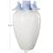 15" White with Blue Bird Accents Ceramic Decorative Vase